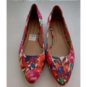 Christian Sirjano For Payless Floral Multicolor Almond Toe Ballet Flats Size 8.5